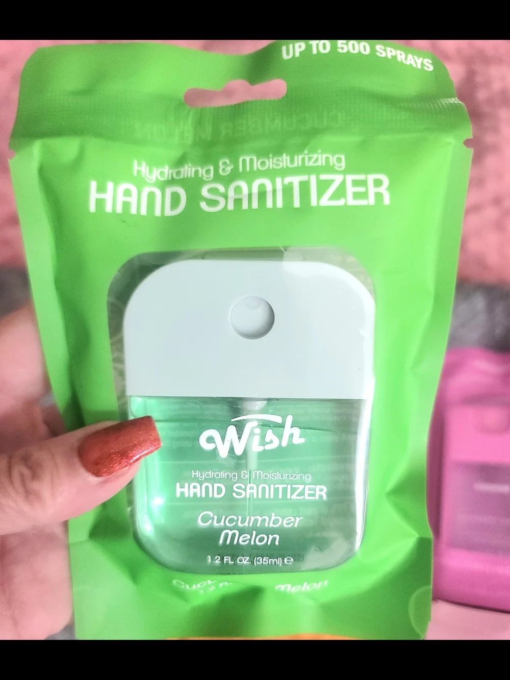 Wish Moisturizing Hand Sanitizer Spray Pack - Green, Pink, Orange, Light Pink
